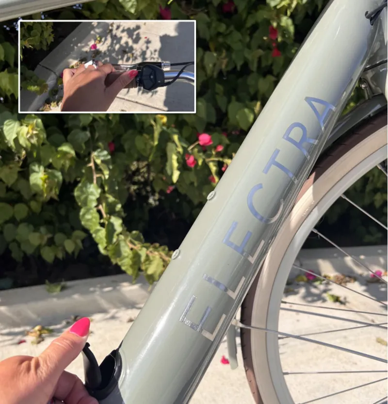 Electra Loft Go! 7D Step Thru Electric Hybrid Bike 2025 in Stardust White-1